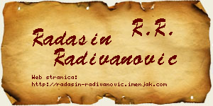 Radašin Radivanović vizit kartica